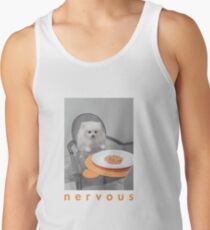 Nervous Dinner with White Dog Men's Tank Top
