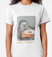 Nervous Dinner with White Dog Classic T-Shirt