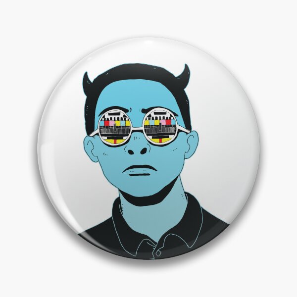 Item preview, Offline TV Blue Man designed and sold by chillaxcats.