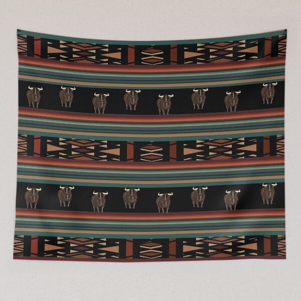 Item preview, Southwestern Pattern With Bulls designed and sold by handsoftime2020.