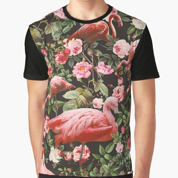 Floral and Flamingo Pattern