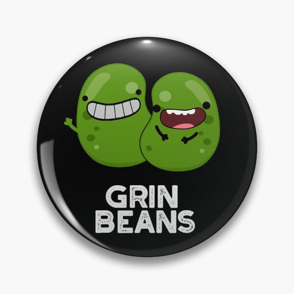 Item preview, Grin Beans Smiley Funny Bean Puns (Dark BG) designed and sold by punnybone.