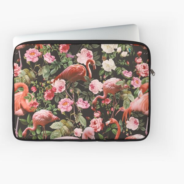 Aperçu de l'œuvre Motif floral et flamant rose créée et vendue par Burcu Korkmazyurek.
