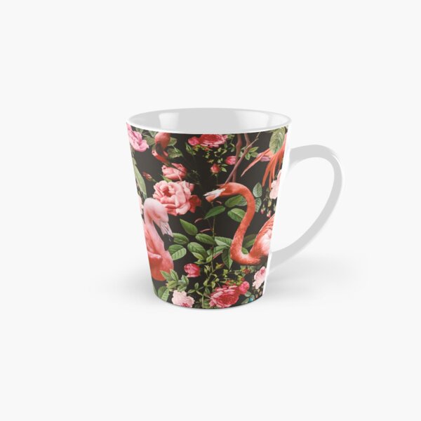 Floral and Flamingo Pattern Tall Mug