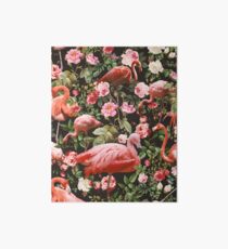 Lámina de exposición Patrón floral y flamenco