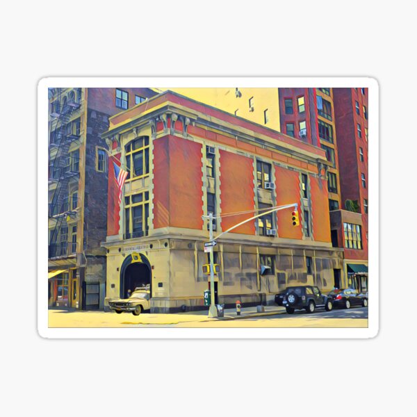 Ghostbusters HQ Ecto-1 Firehouse Side New York Sticker