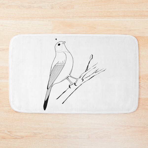 Item preview, Blue Tit Bird on a Branch Lines Only Little Heart designed and sold by marie-inks.