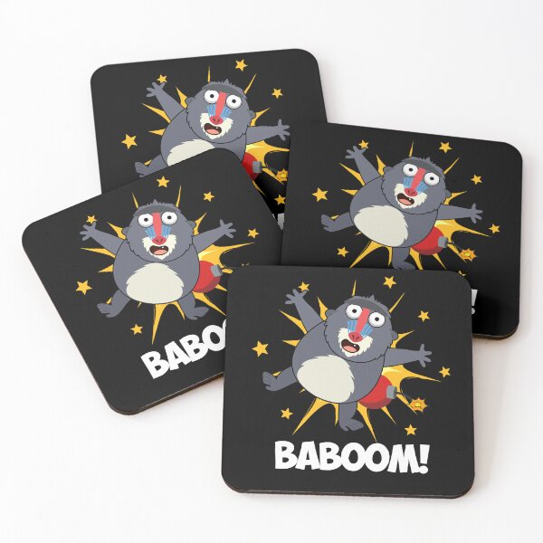 Item preview, Baboom Exploding Ape Funny Baboon Puns (Dark BG) designed and sold by punnybone.