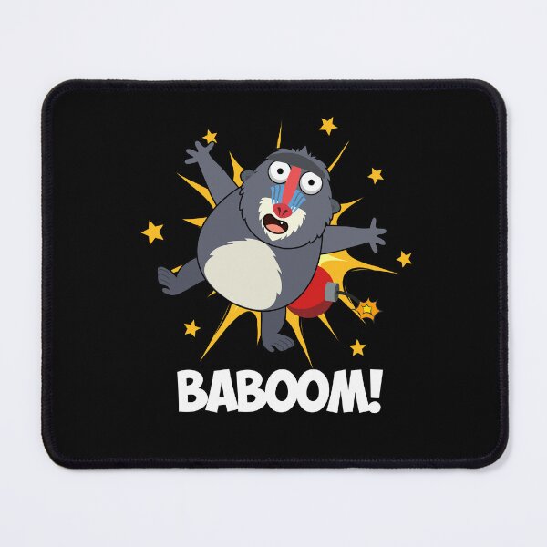 Item preview, Baboom Exploding Ape Funny Baboon Puns (Dark BG) designed and sold by punnybone.