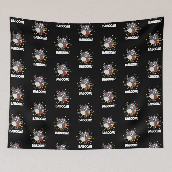 Item preview, Baboom Exploding Ape Funny Baboon Puns (Dark BG) designed and sold by punnybone.
