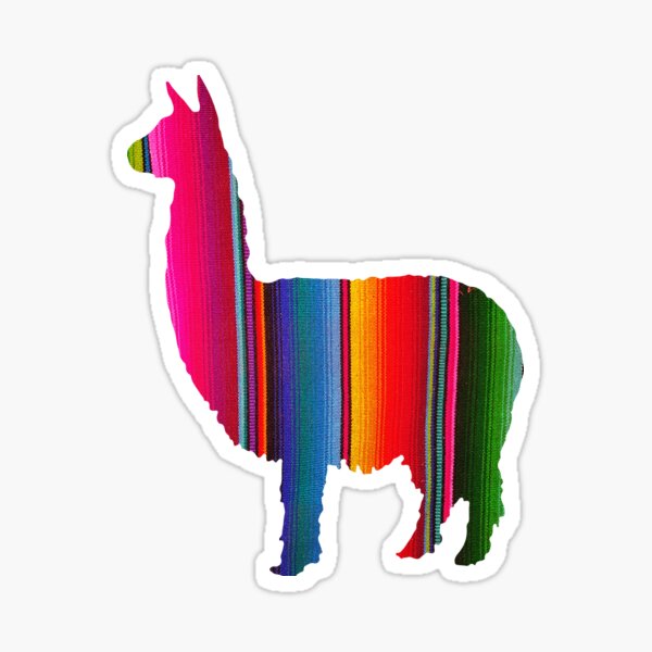 Llama Aguayo Inca Textile Sticker