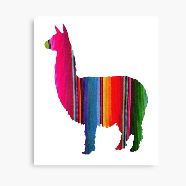 Llama Aguayo Inca Textile Canvas Print
