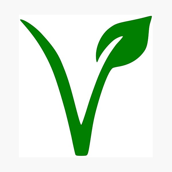 Vegan and Vegetarian Symbol Photographic Print