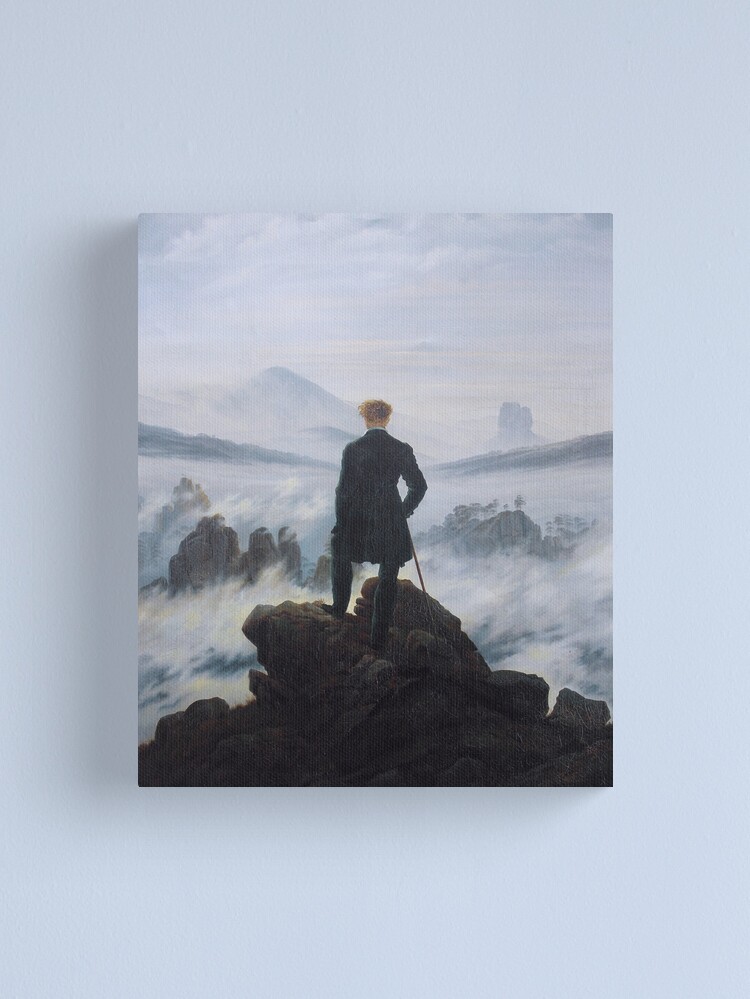 Alternate view of Wanderer above the Sea of Fog by Caspar David Friedrich Canvas Print