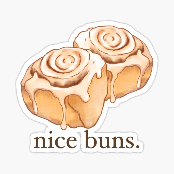 Thank You Sticky Bun Cinnamon Roll Stickers