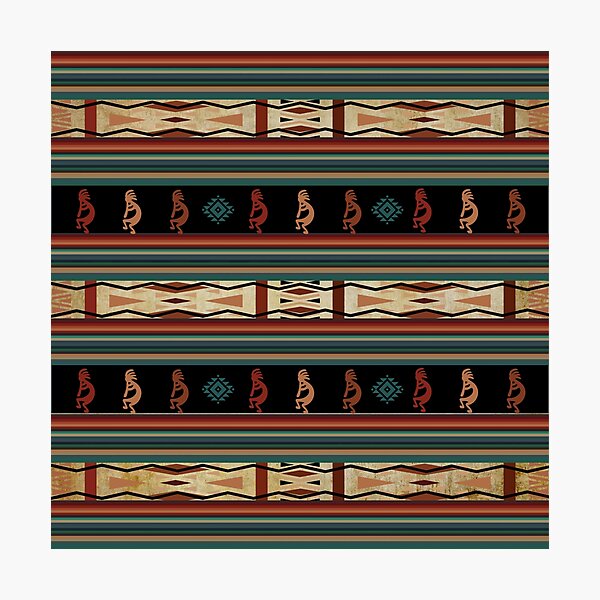 Item preview, Native American Kokopelli With Aztec Design designed and sold by handsoftime2020.