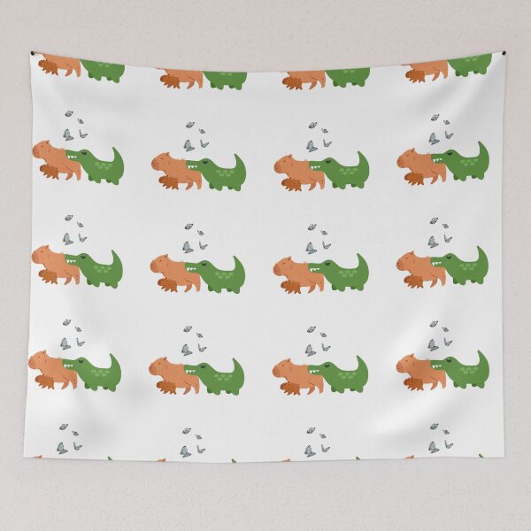 Item preview, Funny Capybara and Crocodile designed and sold by Tamas Das.