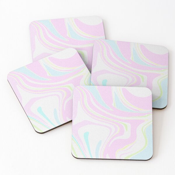 Item preview, Modern Grainy Liquid Swirl Abstract Pattern Square Pastel Baby Pink, Baby Blue, Baby Green Multicolor Design designed and sold by theprintedclub.