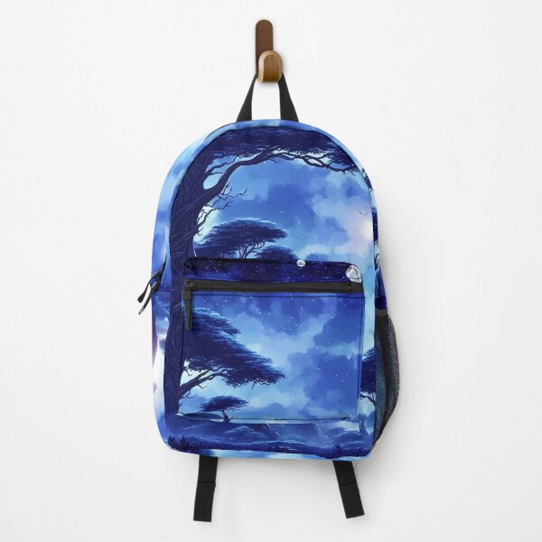 Item preview, Blue alien landscape with several moons and starry sky designed and sold by BrachiaST.