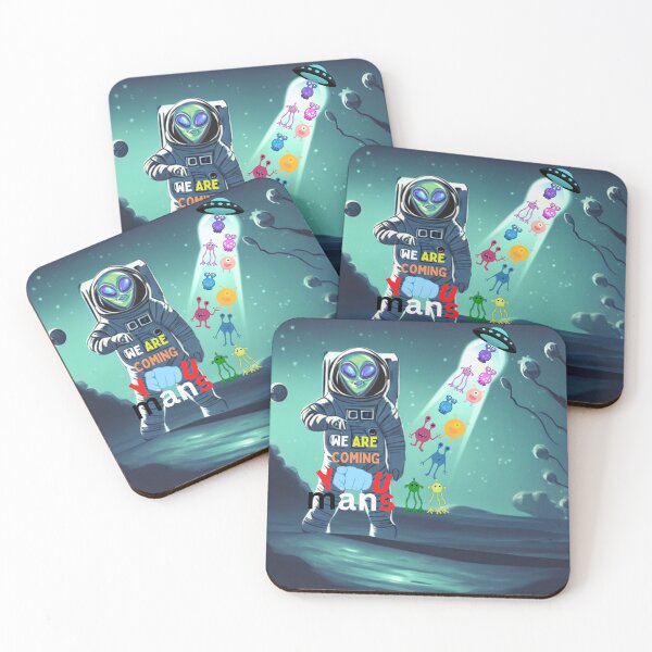 Item preview, Alien in space suit threatning you mans designed and sold by Artistic Mind.
