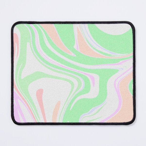 Item preview, Modern Grainy Liquid Swirl Abstract Pattern Square Pastel Green, Mint Green, Orange, Salmon Orange and Multicolor Design designed and sold by theprintedclub.