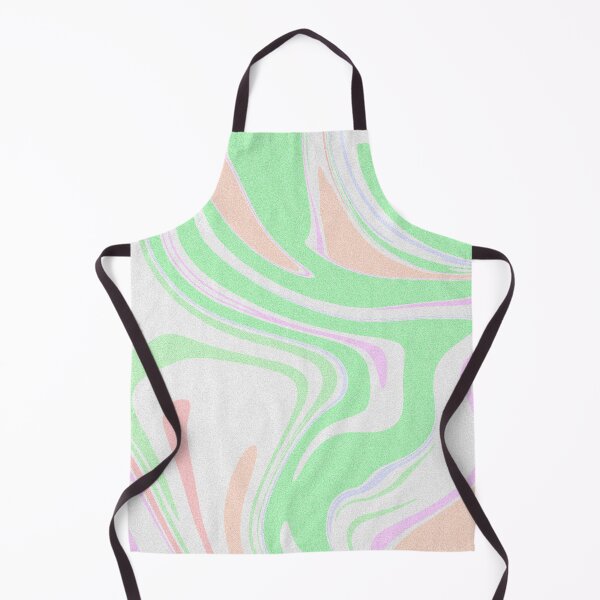 Item preview, Modern Grainy Liquid Swirl Abstract Pattern Square Pastel Green, Mint Green, Orange, Salmon Orange and Multicolor Design designed and sold by theprintedclub.