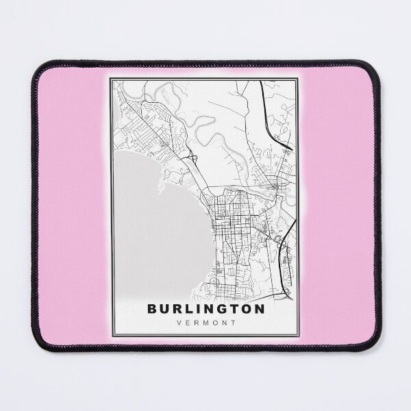 Item preview, Minimalist Pink Burlington Map designed and sold by Tamas Das.
