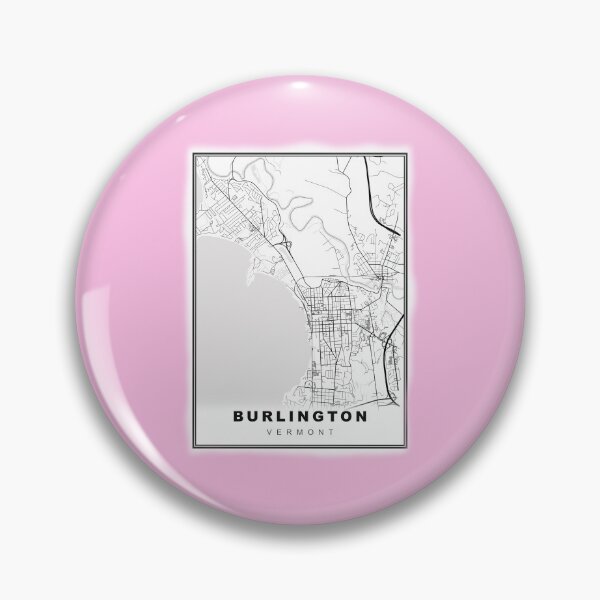 Item preview, Minimalist Pink Burlington Map designed and sold by Tamas Das.