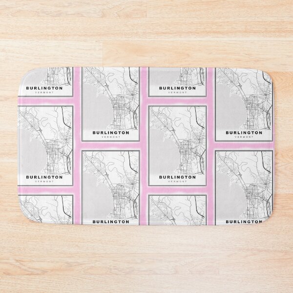 Item preview, Minimalist Pink Burlington Map designed and sold by Tamas Das.