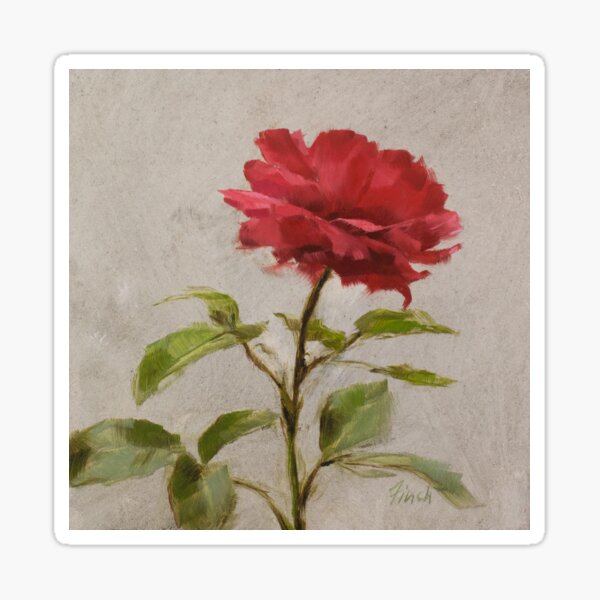 Expectant • Floral Painting by Rebecca Finch Sticker
