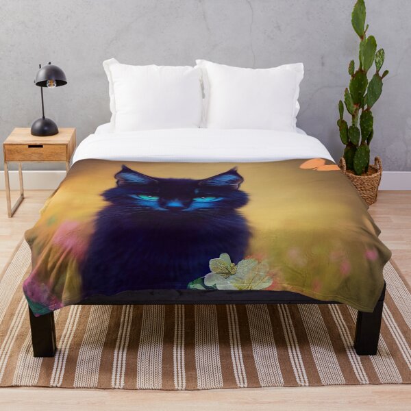 Item preview, Sweet Black Cat in the Woods designed and sold by MagicCatSociety.