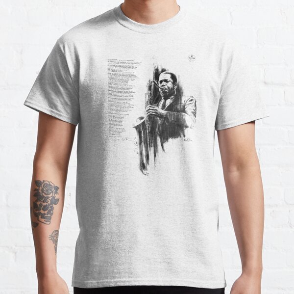 John Coltrane T-Shirt. A Love Supreme Jazz Tee. Medium / Sky / Kids