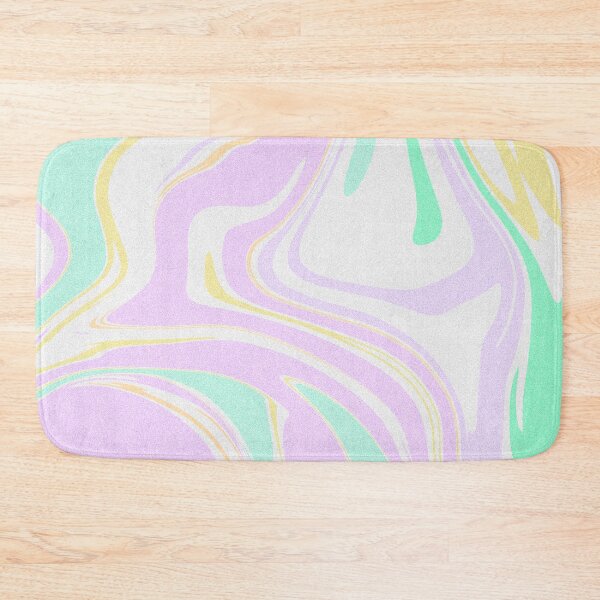 Item preview, Modern Grainy Liquid Swirl Abstract Pattern Square, Baby Girl, Pastel Lilac, Baby Yellow, Orange, Mint Green Multicolor Design designed and sold by theprintedclub.