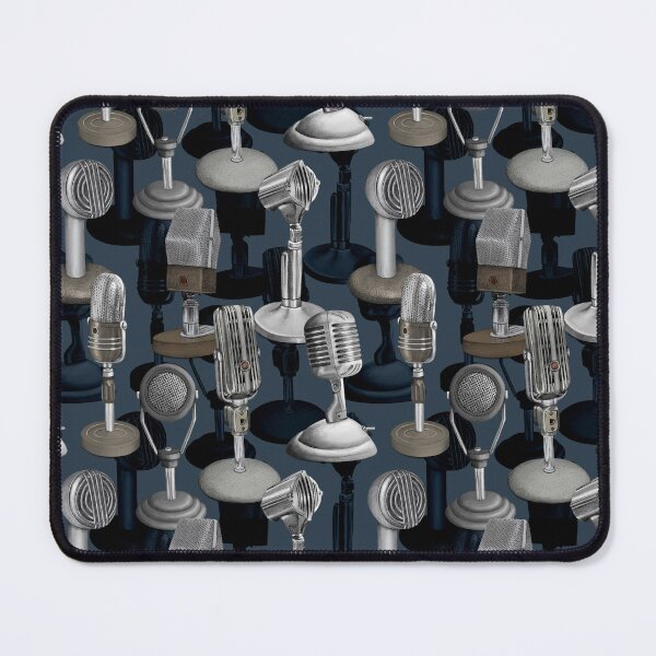 Item preview, Slate Blue Vintage Microphones designed and sold by somecallmebeth.