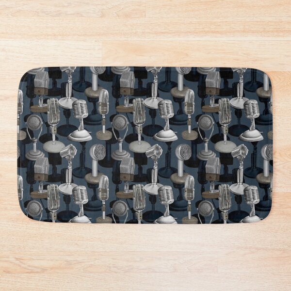 Item preview, Slate Blue Vintage Microphones designed and sold by somecallmebeth.