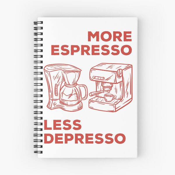 Item preview, More Espresso Less Depresso, Espresso Coffee Machine, Red designed and sold by anghelapparel.