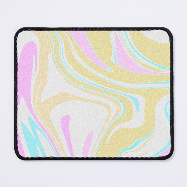 Item preview, Modern Grainy Liquid Swirl Abstract Pattern Square Pastel Mustard, Yellow, Baby Girl, Baby Pink And Baby Blue Multicolor Design designed and sold by theprintedclub.