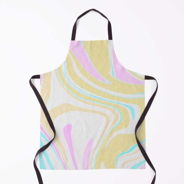 Item preview, Modern Grainy Liquid Swirl Abstract Pattern Square Pastel Mustard, Yellow, Baby Girl, Baby Pink And Baby Blue Multicolor Design designed and sold by theprintedclub.