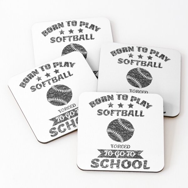 Item preview, Born To Play Softball Forced To Go To School designed and sold by backham-design.