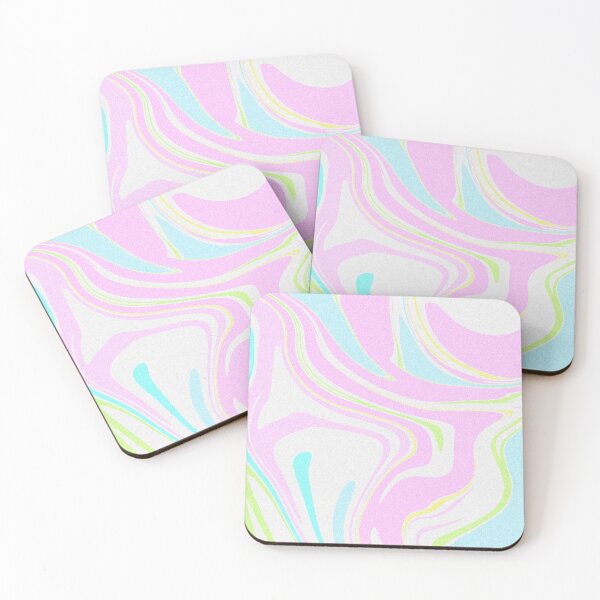 Item preview, Modern Grainy Liquid Swirl Abstract Pattern Square Pastel Pink, Baby Girl, Pastel Blue, Pastel Green Multicolor Design designed and sold by theprintedclub.