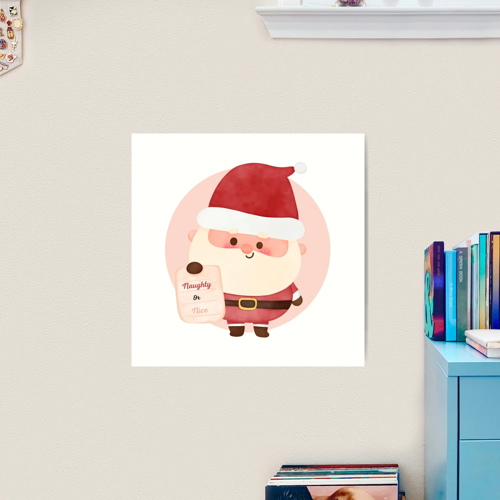 Nice Naughty I Tried - Santa's Naughty List, Funny Christmas | Art Board  Print