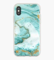 Sky Blue Watercolor Strokes iPhone Case