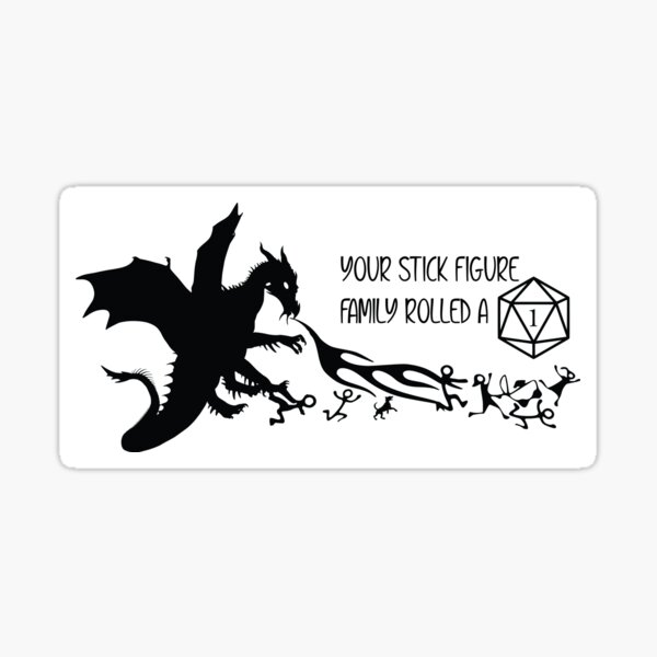 Aperçu de l'œuvre Échec critique du dragon D&D créée et vendue par GeekyGoddess.