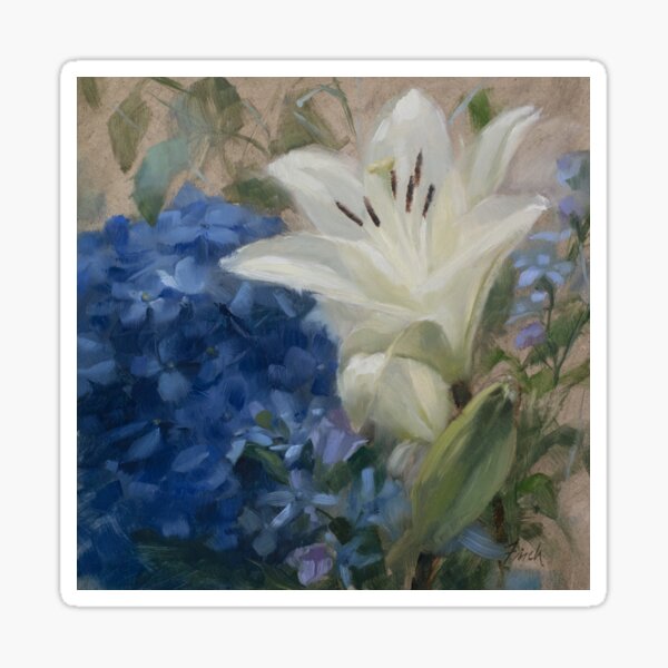 Extravagance • Floral Painting by Rebecca Finch Sticker