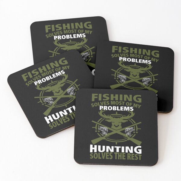 Item preview, Fishing Solves Most Of My Problems Hunting Solves The Rest - Men's designed and sold by Helena Kluge.