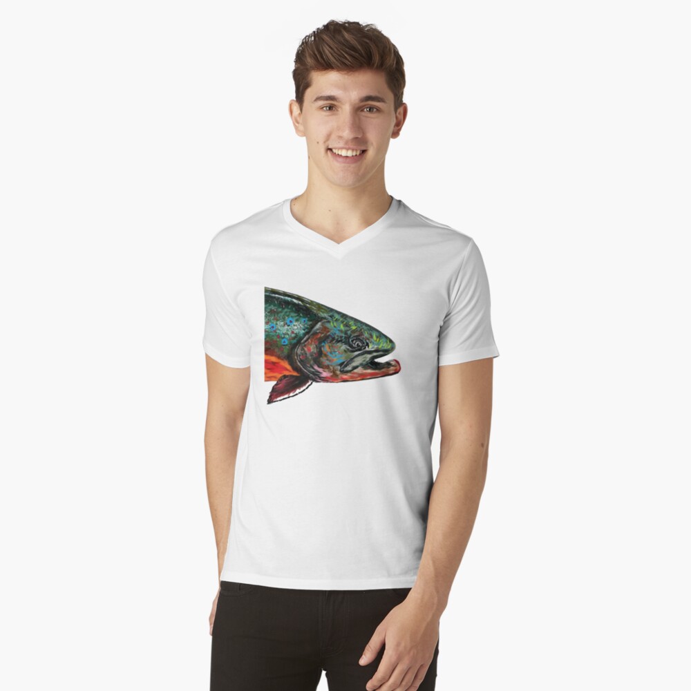 Vista previa del artículo con la obra «Camiseta de cuello en V», diseñado y vendido por NINUNO.