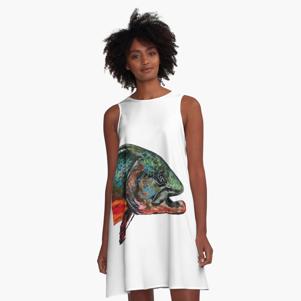 Vista previa del artículo con la obra «Vestido acampanado», diseñado y vendido por NINUNO.