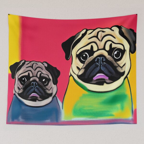 Item preview, Rothko Style Pugs designed and sold by pugmom4.