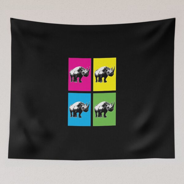 Artikelvorschau, Pop Art Nashorn Racerback entworfen und verkauft von oliviatzk.