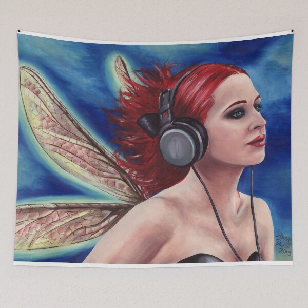 Artikelvorschau, Kopfhörer-Fee Funky Fairy Red Hair Fairy entworfen und verkauft von Deanna Davoli.